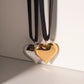 Collar chocker corazón lazo negro