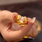 Anillo estilo chunky con piedra cristal