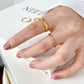 Anillos casuales básicos tendencia simples con mini piedras