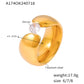 Anillo estilo chunky con piedra cristal