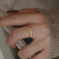 Anillo elegante blanco circonia romántico básico