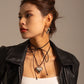 Collar ajustable corazón chunky de lazo