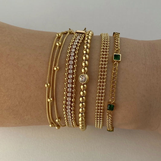 Pulseras varias diseños diversos básicos elegantes