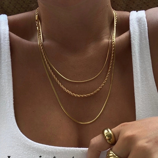Collar multicapa layering cadenas casual formal