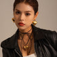 Collar ajustable corazón chunky de lazo