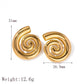 Aretes espirales casuales chunky