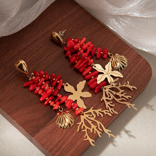 Aretes estilo tropical básicos elegantes casuales