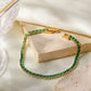 Set de anillos y collar verde jade vintage