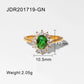 Set de anillos y collar verde jade vintage