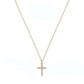 Collar dije de cruz piedras cristal básico formal