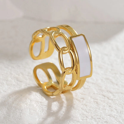 Anillos formas variadas blanco gris negro estrella corazón casual