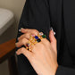 Anillo estilo vintage piedra cristal colores varios