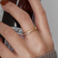 Anillo elegante blanco circonia romántico básico