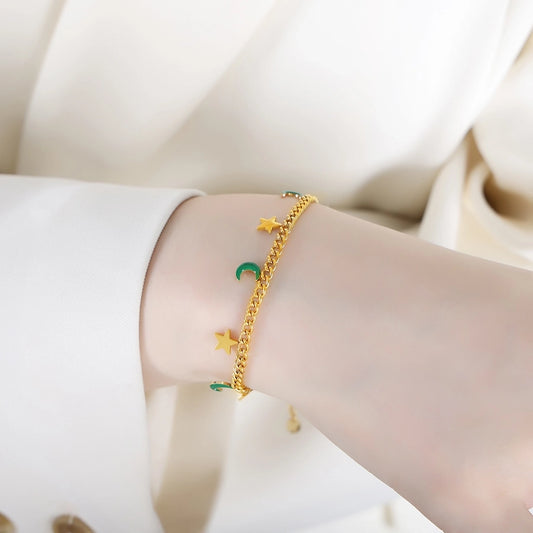 Pulsera colores estrella y luna casual