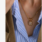 Collar vintage corazón circonia dije básico casual
