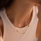 Collar con mini esferas dorado casual tendencia básico