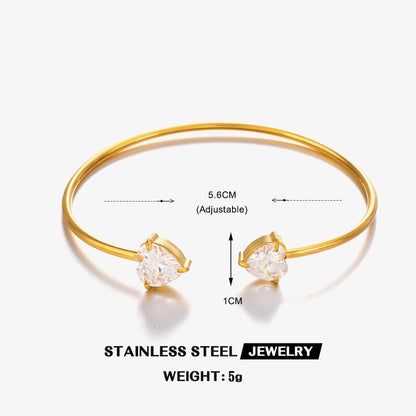 Brazalete con piedras ajustable elegante