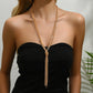 Corbatero collar elegante dorado