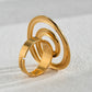 Anillo ajustable espiral grande estilo simple tendencia