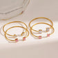 Brazalete con piedras ajustable elegante
