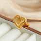 Anillo chunky corazón grande tendencia básico